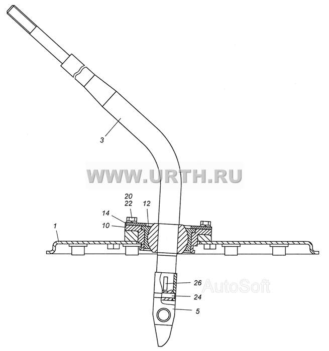4308-1703204 Опора рычага переключения передач в сбор